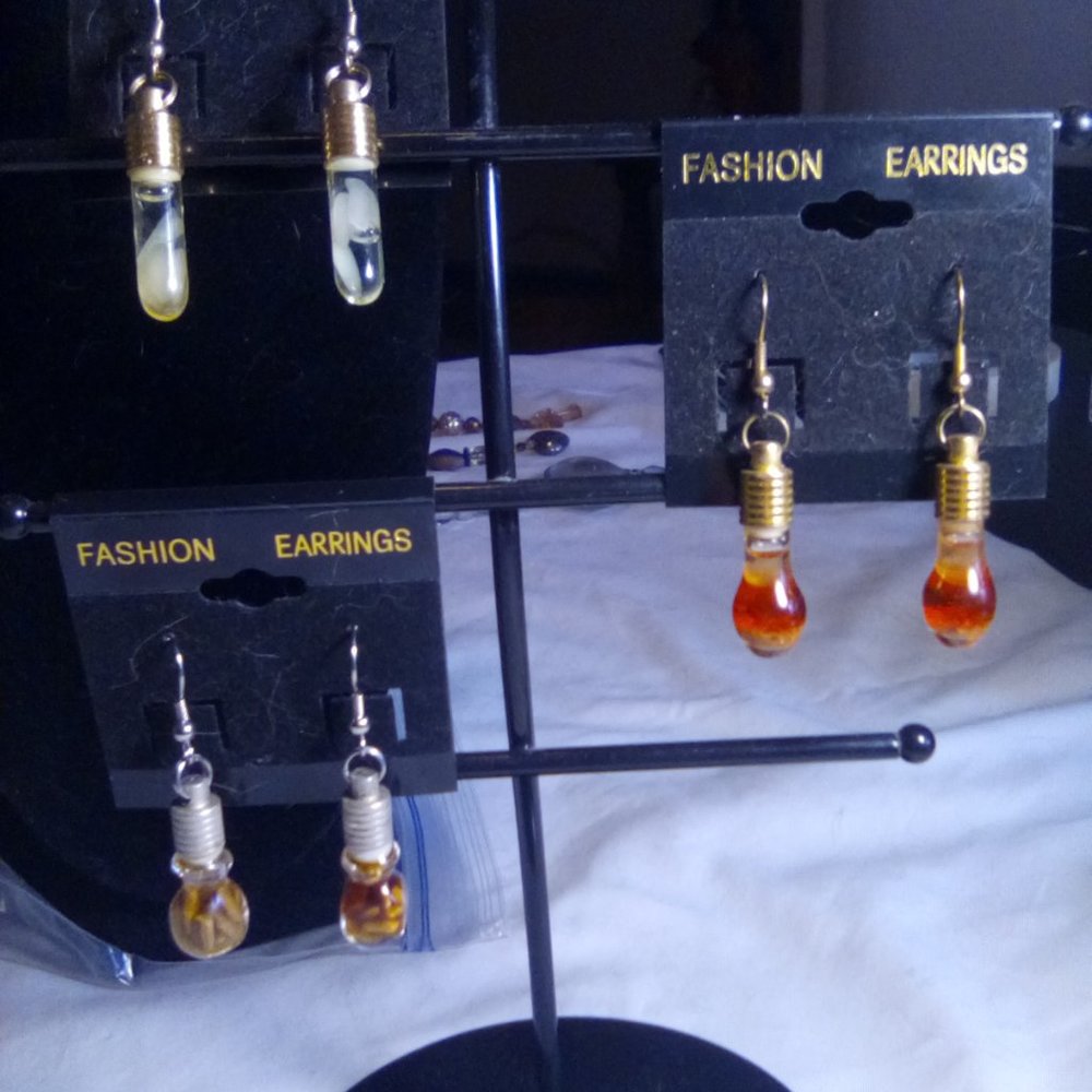 Hand Crafted  3 pairs of Liquid Earrings $15 ea or all for $35